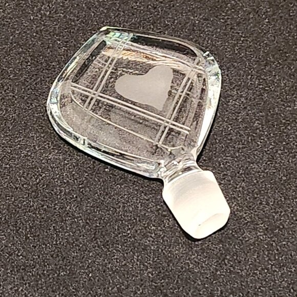 VTG Crystal Perfume Bottle Stopper Hand Etched Golden Crown William Andre - Picture 2 of 14